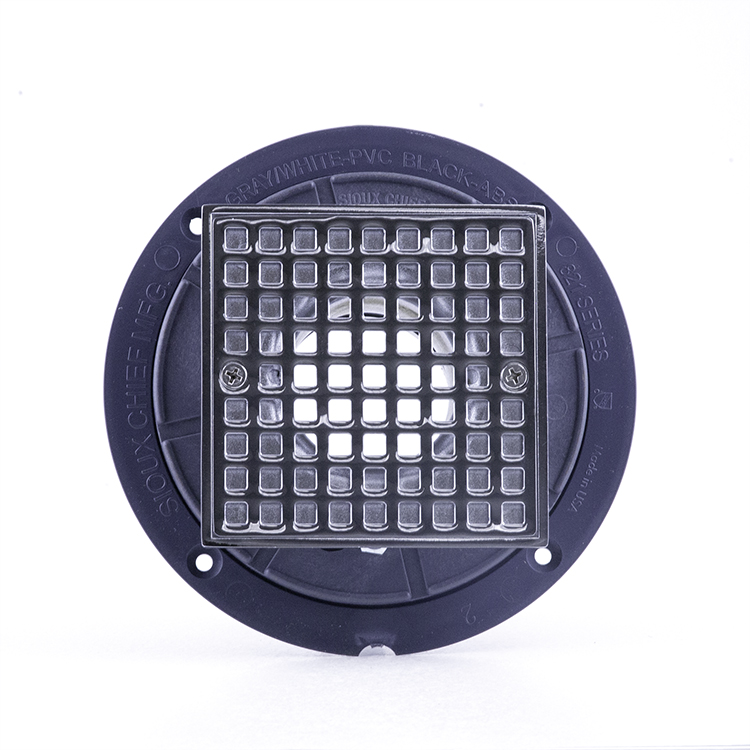 Noble PVC Shower Drain with Square Chrome Strainer